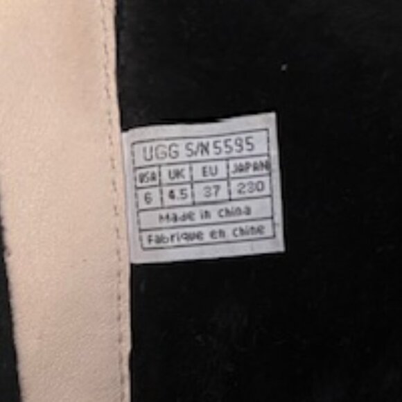 UGG Black Suede Mid-Calf Wedge Boots - Picture 11 of 16